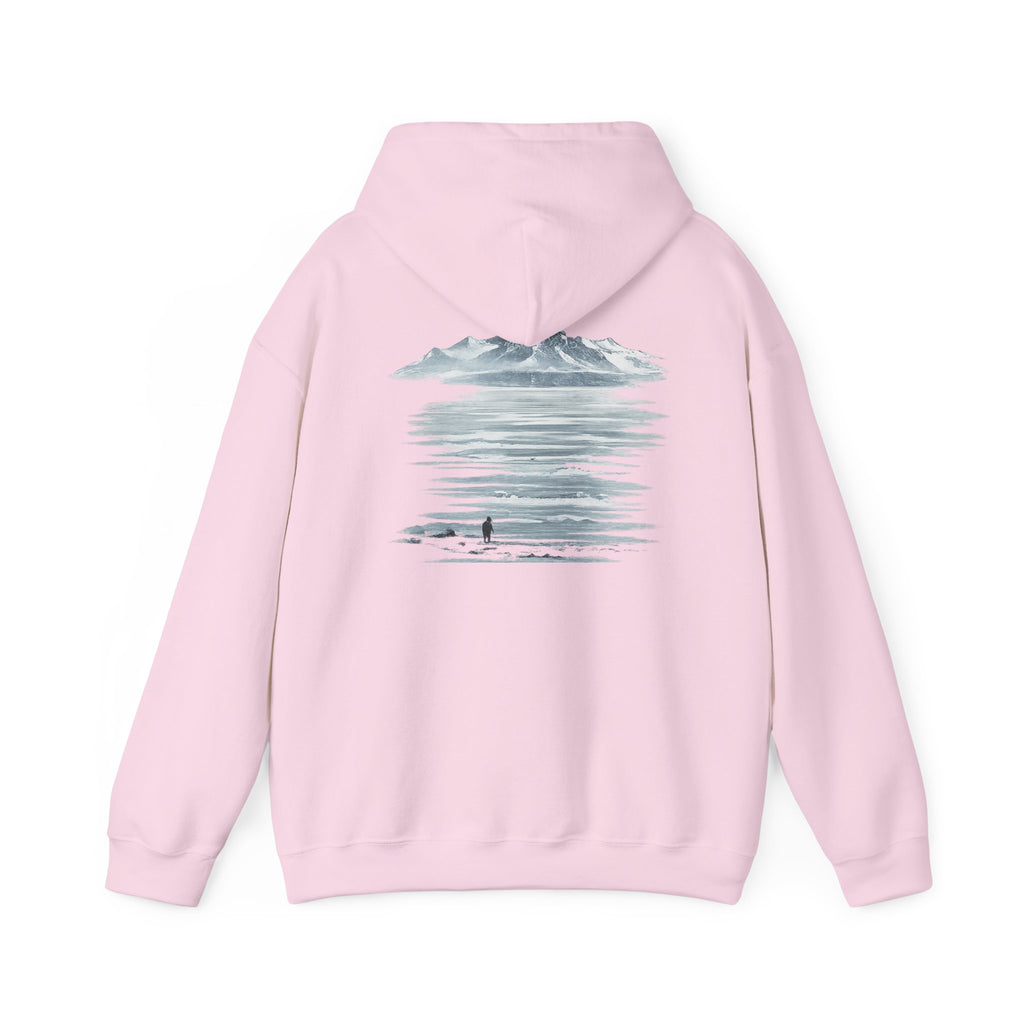 Hooded Sweatshirt Light - "MOUNTAIN PENGUIN"