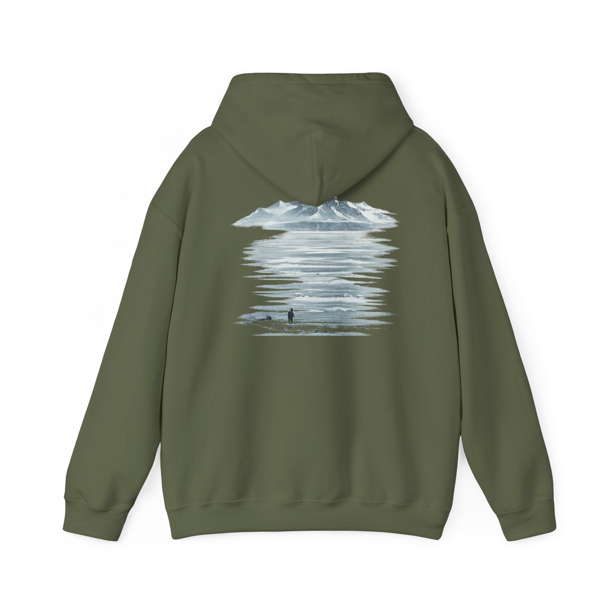 Hooded Sweatshirt Light - "MOUNTAIN PENGUIN"