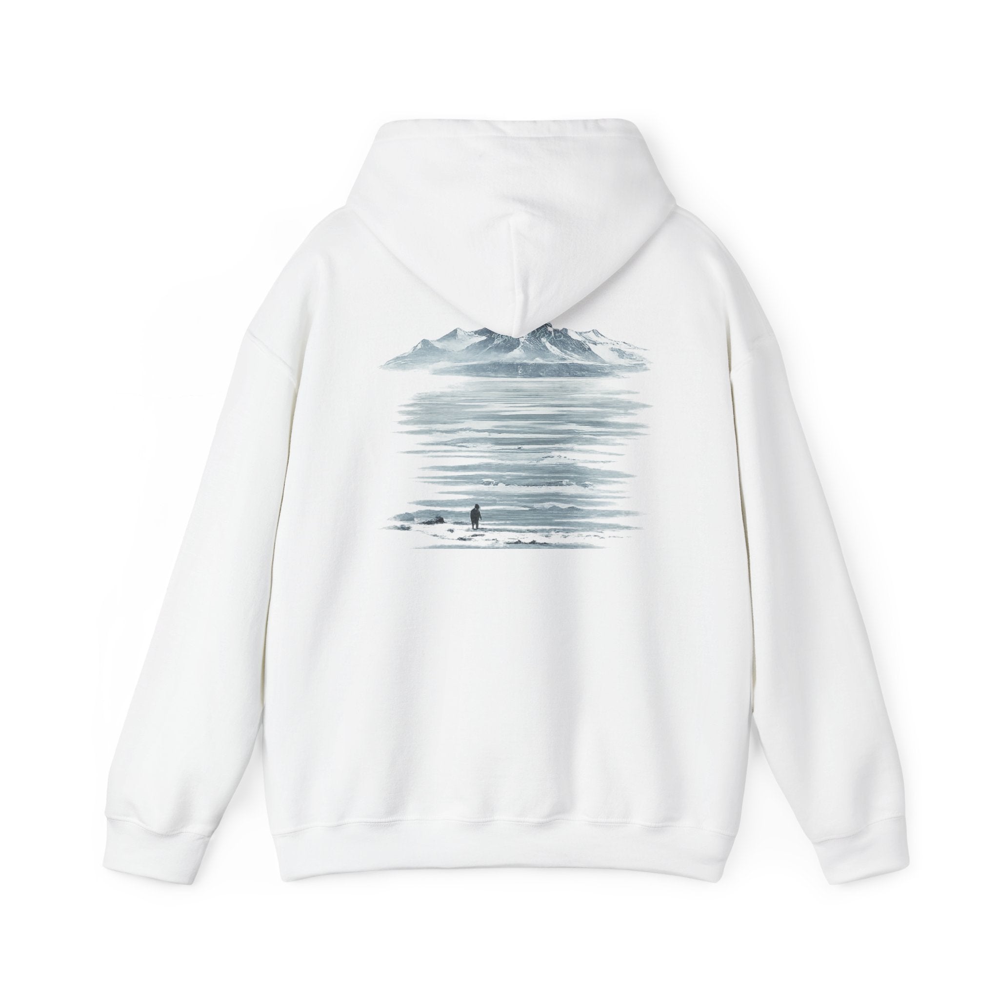 Hooded Sweatshirt Light - "MOUNTAIN PENGUIN"