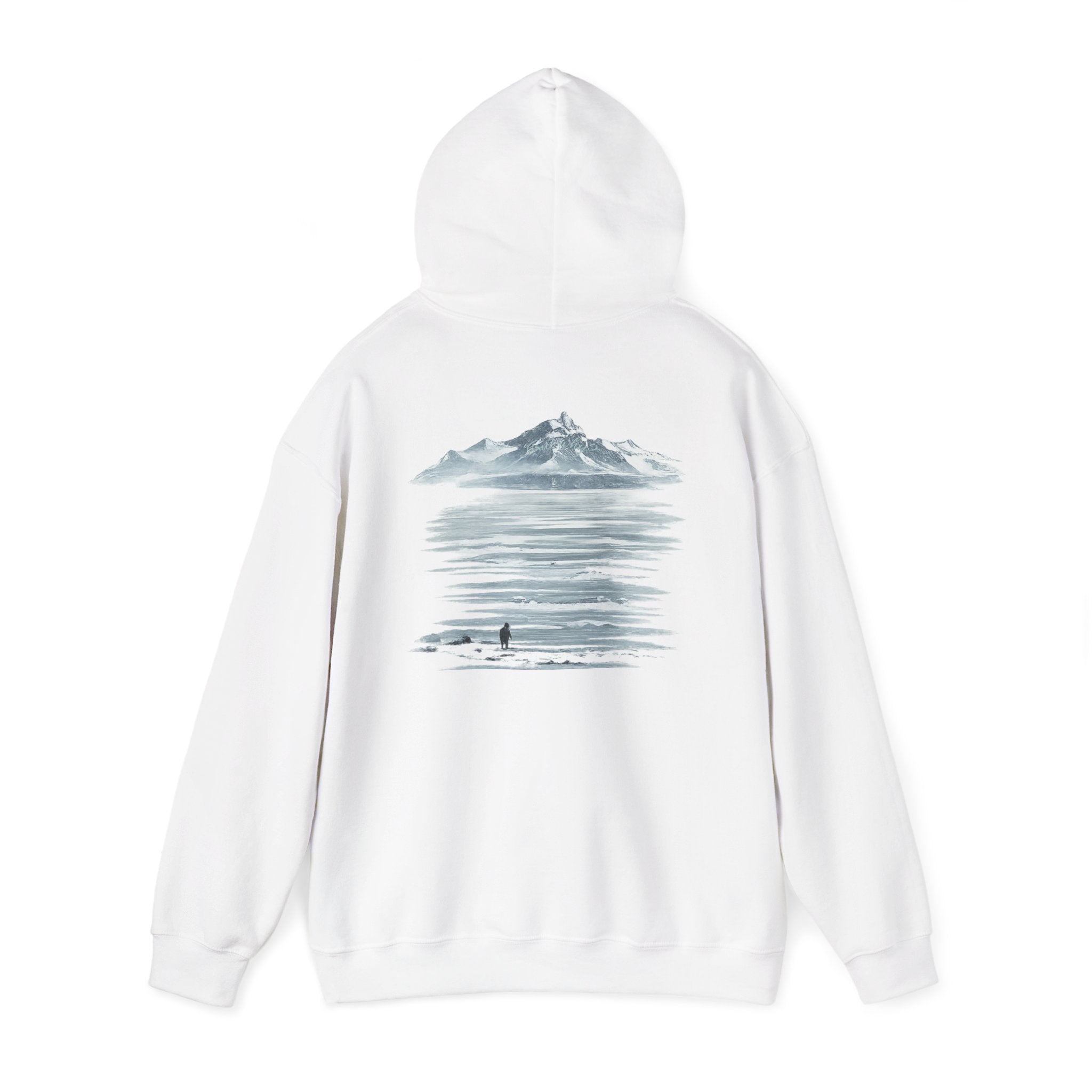 Hooded Sweatshirt Light - "MOUNTAIN PENGUIN"