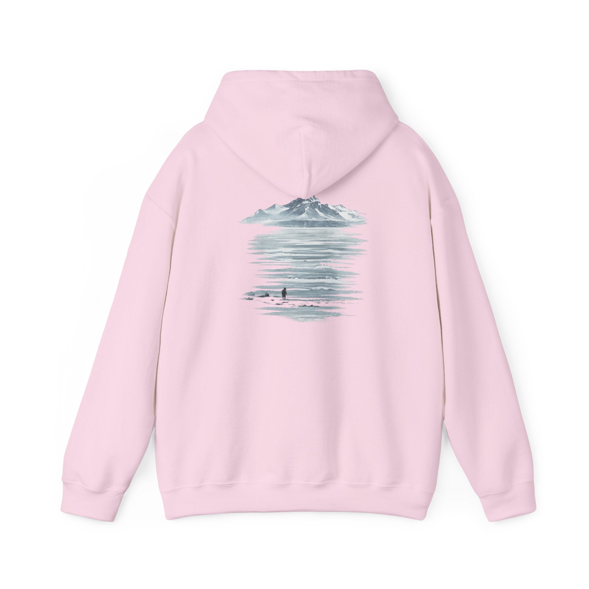 Hooded Sweatshirt light - "MOUNTAIN PENGUIN"