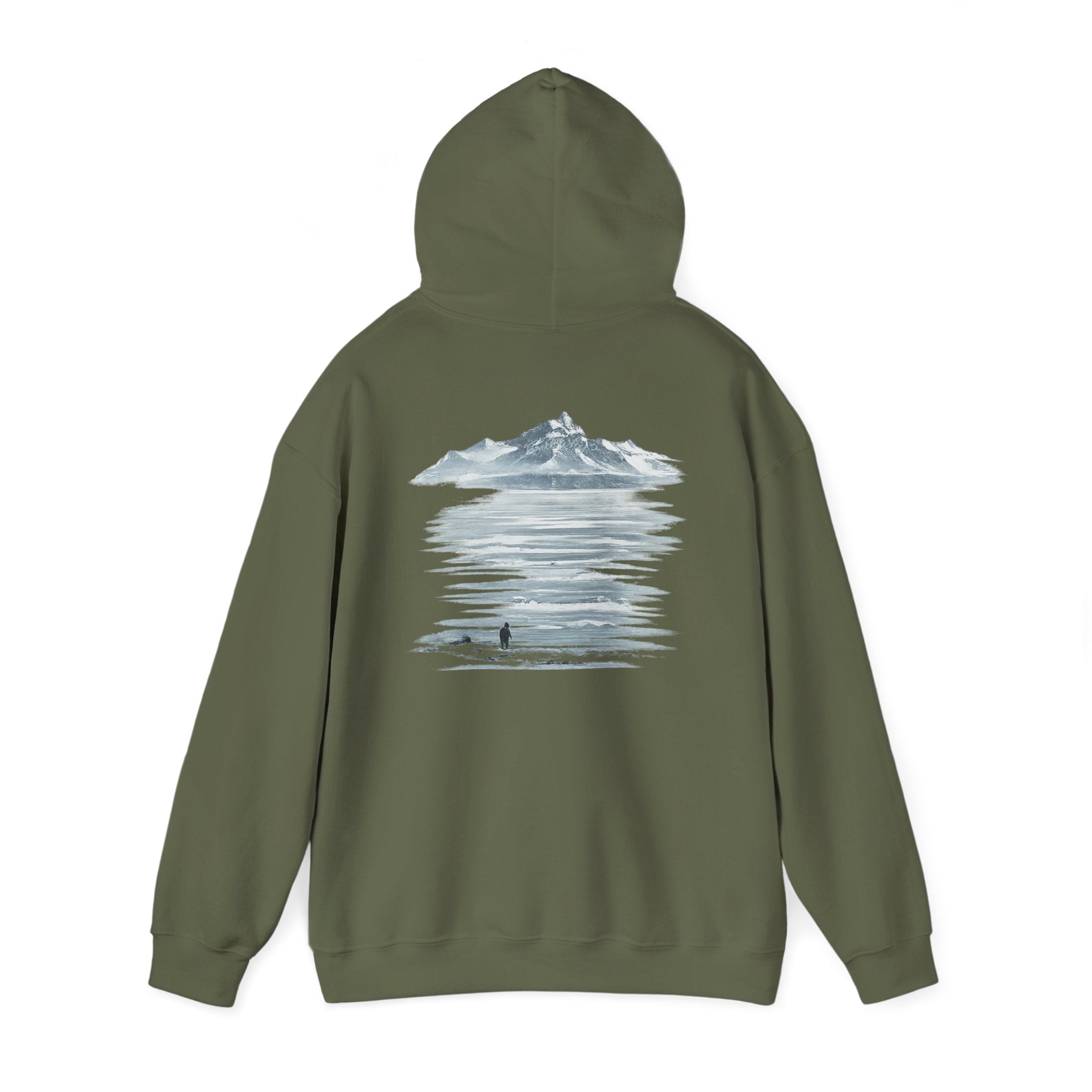 Hooded Sweatshirt Light - "MOUNTAIN PENGUIN"